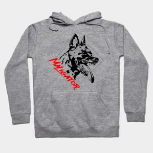 Belgian Malinois Maligator dog portrait Hoodie